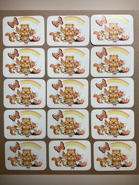 1980s Ruth J Morehead Sangamon Baby Forest Animals Postcards Lot of 15 4x6